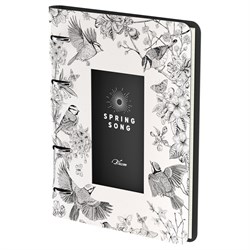 Тетрадь  80л. на кольцах "Spring song", сменный блок (Nr4A5_56548, "Greenwich Line") ЛАЙТ, кожзам, тонир. блок