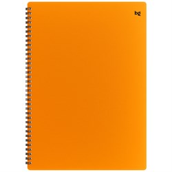 Тетрадь 80л. А4 на спирали BG "Neon. Оранжевая", клетка (Т4гр80_пл 08692) пластиковая обложка