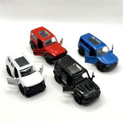 Модель 1:32 по 12шт. в блоке "Range Rover/Nissan/RMZ/Gelandewagen" (4596) 2 двери откр-ся