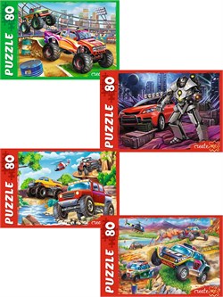 ! РАСПРОДАЖА Puzzle   80 элементов "Крутой вираж №17" (Ф80-2005)