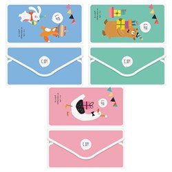 ! РАСПРОДАЖА Конверт для денег MESHU "Без текста" (MS_65065) "Birthday friends" глянц. ламинация, в ассорт.