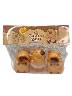Игрушки - пищалки 8,5см "Капибара - набор 3шт." (FJ-5250/356-3A)