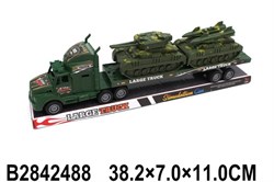 Автовоз инерц. "Военный" + 2 танка (2842488) в блистере 28*7*11см