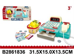 Игр. набор "Супермаркет": касса, сканер, продукты, аксесс., на батар. (2861836) в коробке 31,5*13,5*15см