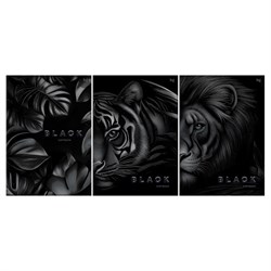Тетрадь 96л. А4 BG "Just black" (Т4ск96_лс_вл 08658) soft-touch ламинация, выб. лак