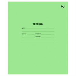 Тетрадь 12л. частая косая линия, офсет (Т5ск12 57427, BG) зеленая обложка