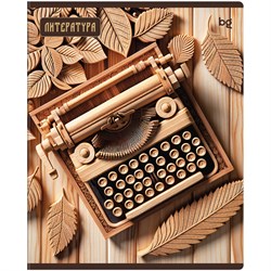 Тетрадь 48л. ДЕРЕВО ЗНАНИЙ "Литература" (ТП5ск48_лс 63901, BG) soft-touch ламинация