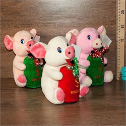 Мягкая игрушка - копилка "Свинка" 20см (SS229) 3 вида