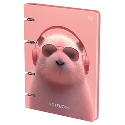 Тетрадь 120л. на кольцах "Music style", сменный блок (ТК5к120_лс_тф 57862, "BG") soft-touch ламинация, тиснение фольгой