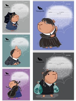 Тетрадь 12л. Prof-Press клетка "Капивенсдей" (Т12-3772) обложка - мелованная бумага