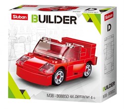 Конструктор SLUBAN   44 дет. "BUILDER. Кабриолет красный спортивный" (М38-В0885D) в коробке