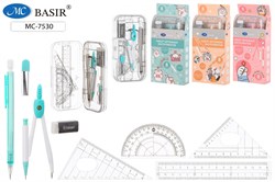 Готовальня Basir "Лапки" 8 предметов (MC-7530) в пласт. футляре