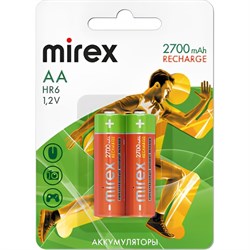 Аккумулятор R6 "Mirex" 2700 mAh, на блистере BL2
