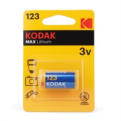 Батарейка CR123A "Kodak Max" (для GPS - автомаяков и фото) BL1