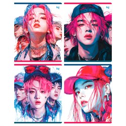 Тетрадь 48л. BG "K-pop" клетка (Т5ск48_лг 08797) глянцевая ламинация