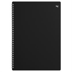 Тетрадь 48л. А4 на спирали BG "Base. Черная", клетка (Т4гр48_пл 08685) пластиковая обложка