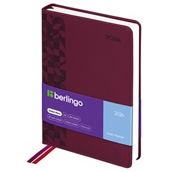 Ежедневник Berlingo 2026г. А5 184л. кожзам "Vivella Prestige" (DD6_80504) бордовый, тв.переплет