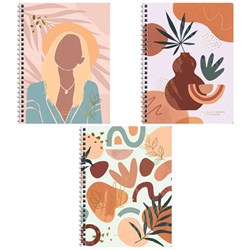 Тетрадь 80л. на спирали Greenwich Line "Boho shapes" клетка (NS5c80-34660) матовая ламинация, тиснение фольгой, блок 70г/м2