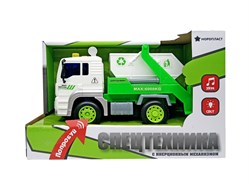 Автомобиль - контейнеровоз инерц. 1:20 (9/0064, "Нордпласт") свет, звук, в коробке 23*15см
