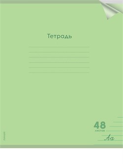 Тетрадь 48л. Prof-Press "Классика. Салатовая" линия (48-1480) пластиковая обложка