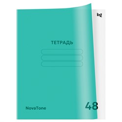 Тетрадь 48л. BG "NovaTone. Магия мяты" клетка (Т5ск48_пл 57941) пластиковая обложка