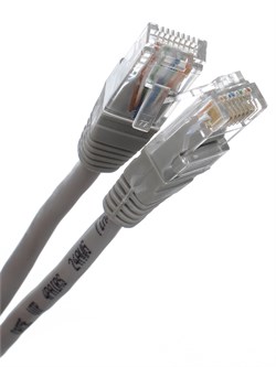 Патч-корд литой TELECOM UTP, 2м, кат. 5е, серый (NA102-2м)