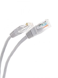 Патч-корд литой TELECOM UTP, 3м, кат. 5е, серый (NA102-3м)