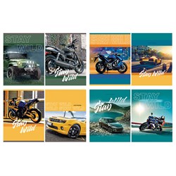 Тетрадь 96л. на спирали BG "Stay wild" клетка (Т5гр96_2 9521) двойная обложка