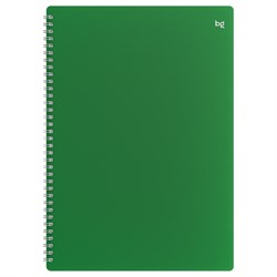 Тетрадь 80л. А4 на спирали BG "Base. Зеленая", клетка (Т4гр80_пл 08694) пластиковая обложка