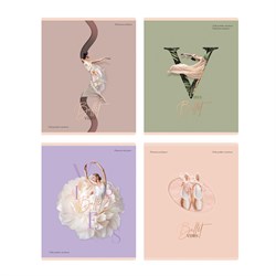 Тетрадь 96л. BG "Ballet" клетка (Т5ск96_лм_тф 62337) матовая ламинация, тиснение фольгой