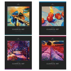 Тетрадь 80л. Greenwich Line "Classical art" клетка (N5c80-53164) глянцевая ламинация, sandy-touch лак, блок 70г/м2