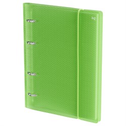 Тетрадь 120л. на кольцах "Neon. Салатовая", сменный блок (ТТ5к120_пл 63247, "BG") пластиковая обложка на резинке