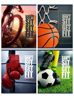 Тетрадь 96л. Remix ЭКОНОМ "Полюби спорт" клетка (96-7324) типогр. бумага