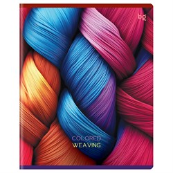 Тетрадь 96л. BG "Цветное плетение" клетка (Т5ск96_вл 08561) выб. лак