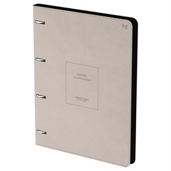 Тетрадь 120л. на кольцах "Моно. Бежевый", сменный блок (N4r120 66418, "BG") обложка иск. кожа