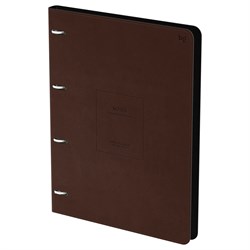 Тетрадь 120л. на кольцах "Моно. Коричневый", сменный блок (N4r120 66417, "BG") обложка иск. кожа