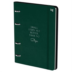 Тетрадь 120л. на кольцах "Моно. Зеленый", сменный блок (N4r120 59499, "BG") обложка иск. кожа