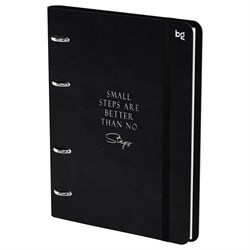 Тетрадь 120л. на кольцах "Моно. Черный", сменный блок (N4r120 59503, "BG") обложка иск. кожа