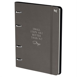 Тетрадь 120л. на кольцах "Моно. Коричневый", сменный блок (N4r120 59502, "BG") обложка иск. кожа