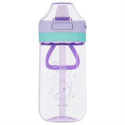Бутылка для воды с трубочкой  480мл MESHU "Cat" (MS_66018) сиреневая