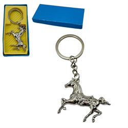 Брелок подарочный - символ года "Лошадка серебряная" в коробке