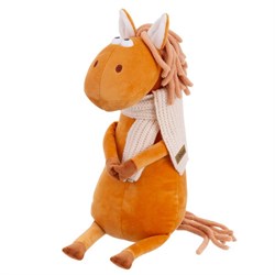 Игрушка мягкая "Конь Энцо" 25см, рыжий, в шарфике (RLS25008-1-25)
