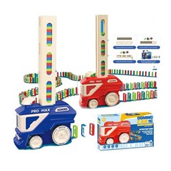 Машина на батар., выкладывает дорожки из домино (ZY1855159) в коробке 26,5*7,5*16,2см