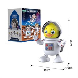 Утенок на бат. (ZY1849690) световые и звуковые эффекты, танцует, размер: 19*10*21 см, в/к 13,5*13*21,5