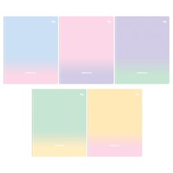 Тетрадь 80л. BG "Дыхание цвета", клетка (Т5ск80_лс 57660) soft-touch ламинация