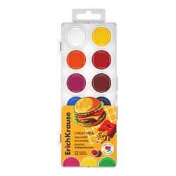 Акварель ErichKrause "Cheat Meal" 12цв. пласт. уп., без кисти (65441)