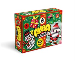 Набор для творчества "Аквамозаика. Новый год" 4 фигурки, 10цв., 465эл. (05804, "Десятое королевство")