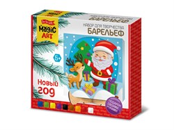 Набор для творчества из гипса "Барельеф. Новый год" (05877, "Десятое королевство") с красками