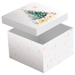 Коробка подарочная складная MESHU "New Year", 15*15*15см (MS_66469) отд. фольгой