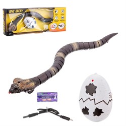 Кобра р/у 42см (IT110691) подвижное тело и язык, управ. пультом/жестами, в коробке 38*15см